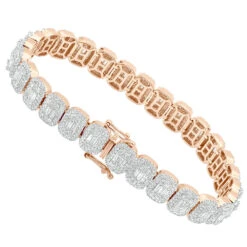 Diamond Bracelet For Women 14K Yellow Gold 8Ct Round And Baguette Diamonds 11 Diamond Bracelet For Women 14K Yellow Gold 8Ct Round And Baguette Diamonds -Urban Jewels Shop diamond bracelet for women 14k gold 8ct round and baguette diamonds 804076 ro