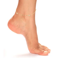 Diamond By The Yard Solid 14K Gold Anklet Bracelet With Diamonds By Luxurman -Urban Jewels Shop diamond by the yard solid 14k gold ankle bracelet with diamonds by luxurman bodye