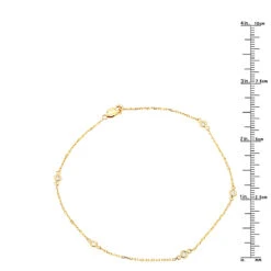 Diamond By The Yard Solid 14K Gold Anklet Bracelet With Diamonds By Luxurman -Urban Jewels Shop diamond by the yard solid 14k gold ankle bracelet with diamonds by luxurman rulerye
