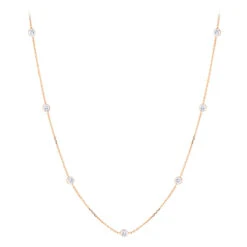 14K Yellow Gold Diamonds By The Yard Necklace 0.7ct 16-20 Inches -Urban Jewels Shop diamond chains 14k diamond by the yard necklace 070 p 35701 ro