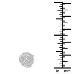 Pave Diamond Circle Earrings Studs 0.24ct Sterling Silver -Urban Jewels Shop diamond circle earrings 024ct sterling silver p 47926 ruler