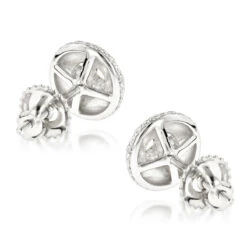 Halo Diamond Cluster Earrings 14K White Gold Studs 1.25ct 9 Halo Diamond Cluster Earrings 14K White Gold Studs 1.25ct -Urban Jewels Shop diamond cluster earrings 14k 116ct studs p 43935 backwh