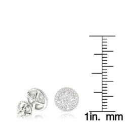 Halo Diamond Cluster Earrings 14K White Gold Studs 1.25ct 11 Halo Diamond Cluster Earrings 14K White Gold Studs 1.25ct -Urban Jewels Shop diamond cluster earrings 14k 116ct studs p 43935 rulerwh
