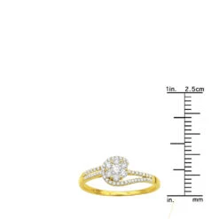 Affordable Engagement Rings 14K Gold Ladies Diamond Cluster Ring 0.61ct -Urban Jewels Shop diamond cluster rings 14k ladies diamond ring 061ct p 40453 rulerye