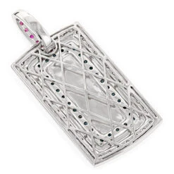 Diamond Dog Tag Military Pendant With Rubies & Diamonds 1.25ct 14K White Gold 8 Diamond Dog Tag Military Pendant With Rubies & Diamonds 1.25ct 14K White Gold -Urban Jewels Shop diamond dog tag military pendant with diamonds 125ct 14k backwh