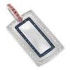Diamond Dog Tag Military Pendant With Rubies & Diamonds 1.25ct 14K White Gold