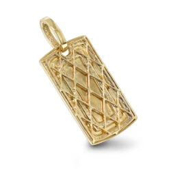 14K Yellow Gold Real Diamond Dog Tag Military Pendant With Diamonds 1ct -Urban Jewels Shop diamond dog tag military pendant with diamonds 125ct p 6988 backye