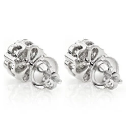 Diamond Earrings Cluster Stud Style 1/2ct 14K Yellow Gold -Urban Jewels Shop diamond earrings cluster stud style 12ct 14k gold backwh