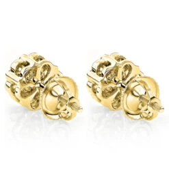 Diamond Earrings Cluster Stud Style 1/2ct 14K Yellow Gold -Urban Jewels Shop diamond earrings cluster stud style 12ct 14k gold backye
