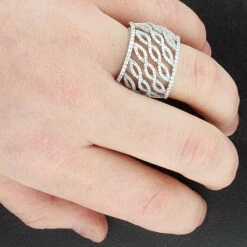 14K White Gold Diamond Ring 1.25 -Urban Jewels Shop diamond fashion rings 14k gold diamond ring 125 p 38778bod