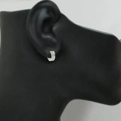 Diamond Hoop Huggie Earrings In Sterling Silver .30ct -Urban Jewels Shop diamond hoop huggie earrings in sterling silver 30ct p 38813bod