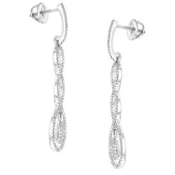 Diamond Infinity Earrings For Women 14K White Gold 0.5ct 9 Diamond Infinity Earrings For Women 14K White Gold 0.5ct -Urban Jewels Shop diamond infinity earrings 14k 060ct p 42078 backwh
