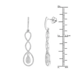 Diamond Infinity Earrings For Women 14K White Gold 0.5ct 10 Diamond Infinity Earrings For Women 14K White Gold 0.5ct -Urban Jewels Shop diamond infinity earrings 14k 060ct p 42078 rulerwh