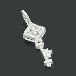 Diamond Key Pendant 0.15ct 10K White Gold