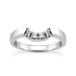 Thin Diamond Platinum Engagement Band 0.08ct