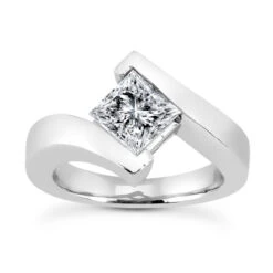 Diamond Platinum Engagement Ring 1ct 10.9mm