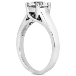 Diamond Platinum Engagement Ring Set 1ct Band: 3.8mm, Eng.: 3mm -Urban Jewels Shop diamond platinum engagement ring set 1ct p 30072 additional white