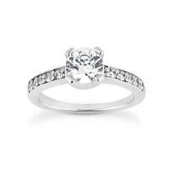 Diamond Platinum Engagement Ring Setting 0.25ct