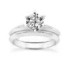 Diamond Platinum Engagement Ring Setting Set Band: 3mm, Mount.: 3mm
