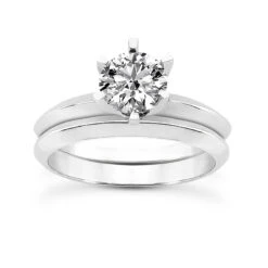 Diamond Platinum Engagement Ring Setting Set Band: 3mm, Mount.: 3mm