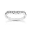 Thin Platinum Engagement Wedding Band With 0.33ct Round Diamonds 2.5mm Wide