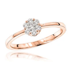 Engagement 14K Yellow Gold Cluster Diamond Promise Ring 22CT 8 Engagement 14K Yellow Gold Cluster Diamond Promise Ring 22CT -Urban Jewels Shop diamond rings 14k pre set diamond engagement ring 27ct p 6446 ro