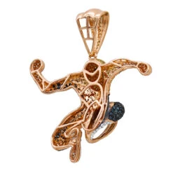 Real White Blue Yellow Diamond Spider-man Pendant 10K Rose Gold 3ct 13 Real White Blue Yellow Diamond Spider-man Pendant 10K Rose Gold 3ct -Urban Jewels Shop diamond spiderman pendant 10k 300ct p 35851 backro