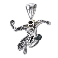 Real White Blue Yellow Diamond Spider-man Pendant 10K Rose Gold 3ct 11 Real White Blue Yellow Diamond Spider-man Pendant 10K Rose Gold 3ct -Urban Jewels Shop diamond spiderman pendant 10k 300ct p 35851 backwh