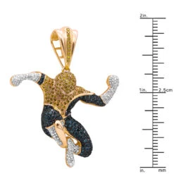 Real White Blue Yellow Diamond Spider-man Pendant 10K Rose Gold 3ct 15 Real White Blue Yellow Diamond Spider-man Pendant 10K Rose Gold 3ct -Urban Jewels Shop diamond spiderman pendant 10k 300ct p 35851 rulerro