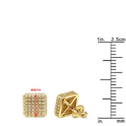 Pave Diamond Stud Earrings Under 300 - 10K White Gold Square Studs 0.33ct -Urban Jewels Shop diamond stud earrings under 300 10k gold studs 029ct rulerye