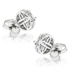 Diamond Studs 14K White Gold Cluster Diamond Stud Earrings .82ct 9 Diamond Studs 14K White Gold Cluster Diamond Stud Earrings .82ct -Urban Jewels Shop diamond studs 14k cluster diamond stud earrings 82ct p 6935 backwh