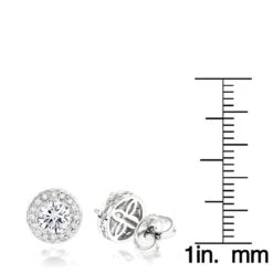 Diamond Studs 14K White Gold Cluster Diamond Stud Earrings .82ct 11 Diamond Studs 14K White Gold Cluster Diamond Stud Earrings .82ct -Urban Jewels Shop diamond studs 14k cluster diamond stud earrings 82ct p 6935 rulerwh