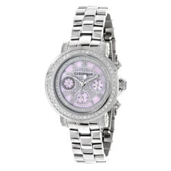 Diamond For Women 2ct Bezel Pink MOP Luxurman Montana