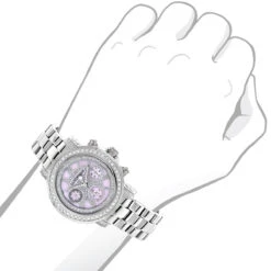 Diamond For Women 2ct Bezel Pink MOP Luxurman Montana 8 Diamond For Women 2ct Bezel Pink MOP Luxurman Montana -Urban Jewels Shop diamond watches for women 2ct bezel pink mop luxurman montana 3