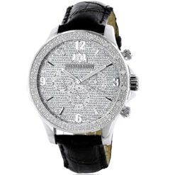 Luxurman Men's Diamond Watch 0.18ct