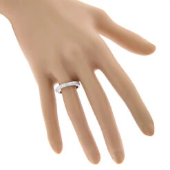 Diamond Wedding Band For Women 1/3ct Thin Antique Style Ring 14K White Gold -Urban Jewels Shop diamond wedding band for women 12ct thin antique style ring 14k gold 3