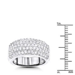 Diamond Wedding Bands 14K White Gold Pave Diamond Band 1.5ct 10 Diamond Wedding Bands 14K White Gold Pave Diamond Band 1.5ct -Urban Jewels Shop diamond wedding bands 14k pave diamond band 153ct p 6921 rulerwh
