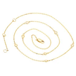 Diamonds By The Yard Ladies Necklace With Diamonds Solid 14K Yellow Gold 0.25ct 10 Diamonds By The Yard Ladies Necklace With Diamonds Solid 14K Yellow Gold 0.25ct -Urban Jewels Shop diamonds by the yard ladies necklace with diamonds solid 14k gold 025ct backye