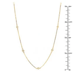 Diamonds By The Yard Ladies Necklace With Diamonds Solid 14K Yellow Gold 0.25ct 11 Diamonds By The Yard Ladies Necklace With Diamonds Solid 14K Yellow Gold 0.25ct -Urban Jewels Shop diamonds by the yard ladies necklace with diamonds solid 14k gold 025ct rulerye