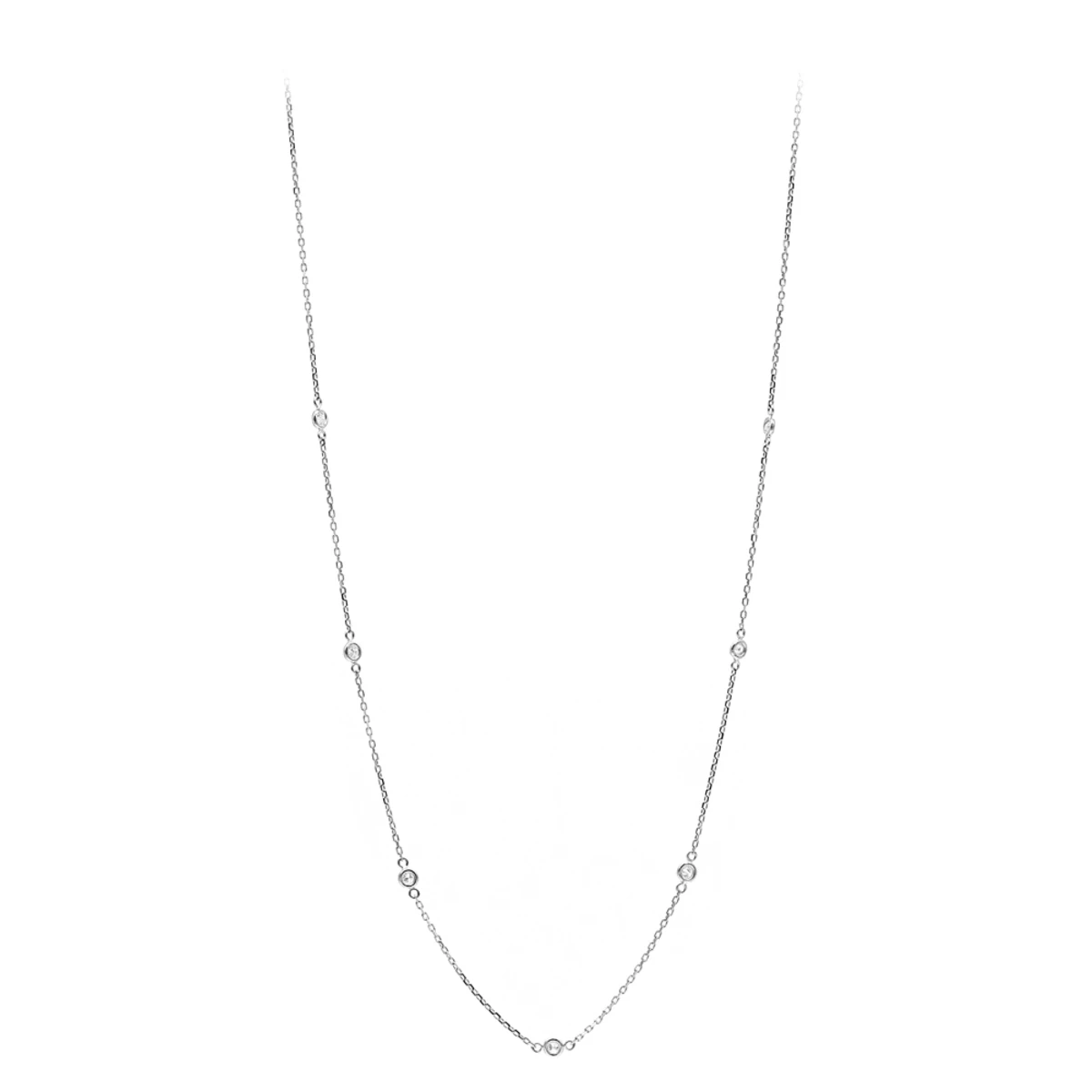 Diamonds By The Yard Ladies Necklace With Diamonds Solid 14K Yellow Gold 0.25ct 2 Diamonds By The Yard Ladies Necklace With Diamonds Solid 14K Yellow Gold 0.25ct - Image 2