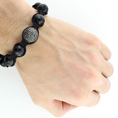 Disco Ball Black Diamond Bracelet 5.50ct 14K Black Plated Gold 3 Disco Ball Black Diamond Bracelet 5.50ct 14K Black Plated Gold - Image 3