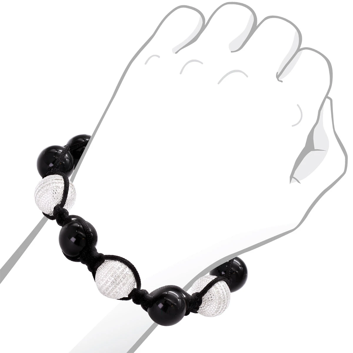 Disco Ball Sterling Silver And Diamond Bracelet For Men And Women 1 Carat 4 Disco Ball Sterling Silver And Diamond Bracelet For Men And Women 1 Carat - Image 4