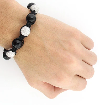 Disco Ball Sterling Silver And Diamond Bracelet For Men And Women 1 Carat 2 Disco Ball Sterling Silver And Diamond Bracelet For Men And Women 1 Carat - Image 2