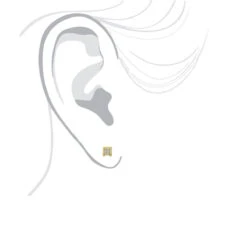 Discounted Diamond Earrings Cubes 10K Yellow Gold Studs For Men & Women 1/3ct -Urban Jewels Shop discount diamond earrings studs in 10k gold 12ct bodye