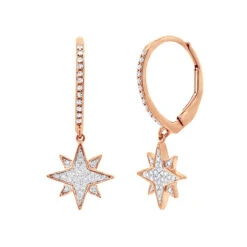 Drop Earrings Solid 14K White Gold Genuine Diamond Star Earrings Dangles For Women 5 Drop Earrings Solid 14K White Gold Genuine Diamond Star Earrings Dangles For Women -Urban Jewels Shop drop earrings solid 14k gold genuine diamond star earrings dangles for women 000890 ro