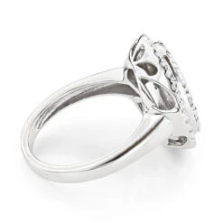 Ladies Cluster Halo Diamond Engagement Ring 2.84ct 14K White Gold -Urban Jewels Shop engagement rings ladies cluster diamond ring 284ct 14k backwh