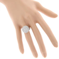 Ladies Cluster Halo Diamond Engagement Ring 2.84ct 14K White Gold -Urban Jewels Shop engagement rings ladies cluster diamond ring 284ct 14k bodwh