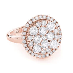 Ladies Cluster Halo Diamond Engagement Ring 2.84ct 14K White Gold -Urban Jewels Shop engagement rings ladies cluster diamond ring 284ct 14k ro