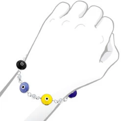 Evil Eyes 14K White Gold Diamond Evil Eye Bracelet Multicolor 0.70 11 Evil Eyes 14K White Gold Diamond Evil Eye Bracelet Multicolor 0.70 -Urban Jewels Shop evil eyes 14k diamond evil eye bracelet multicolor 070 p 6227 bodwh