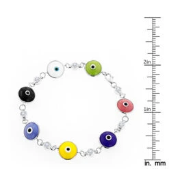 Evil Eyes 14K White Gold Diamond Evil Eye Bracelet Multicolor 0.70 10 Evil Eyes 14K White Gold Diamond Evil Eye Bracelet Multicolor 0.70 -Urban Jewels Shop evil eyes 14k diamond evil eye bracelet multicolor 070 p 6227 rulerwh